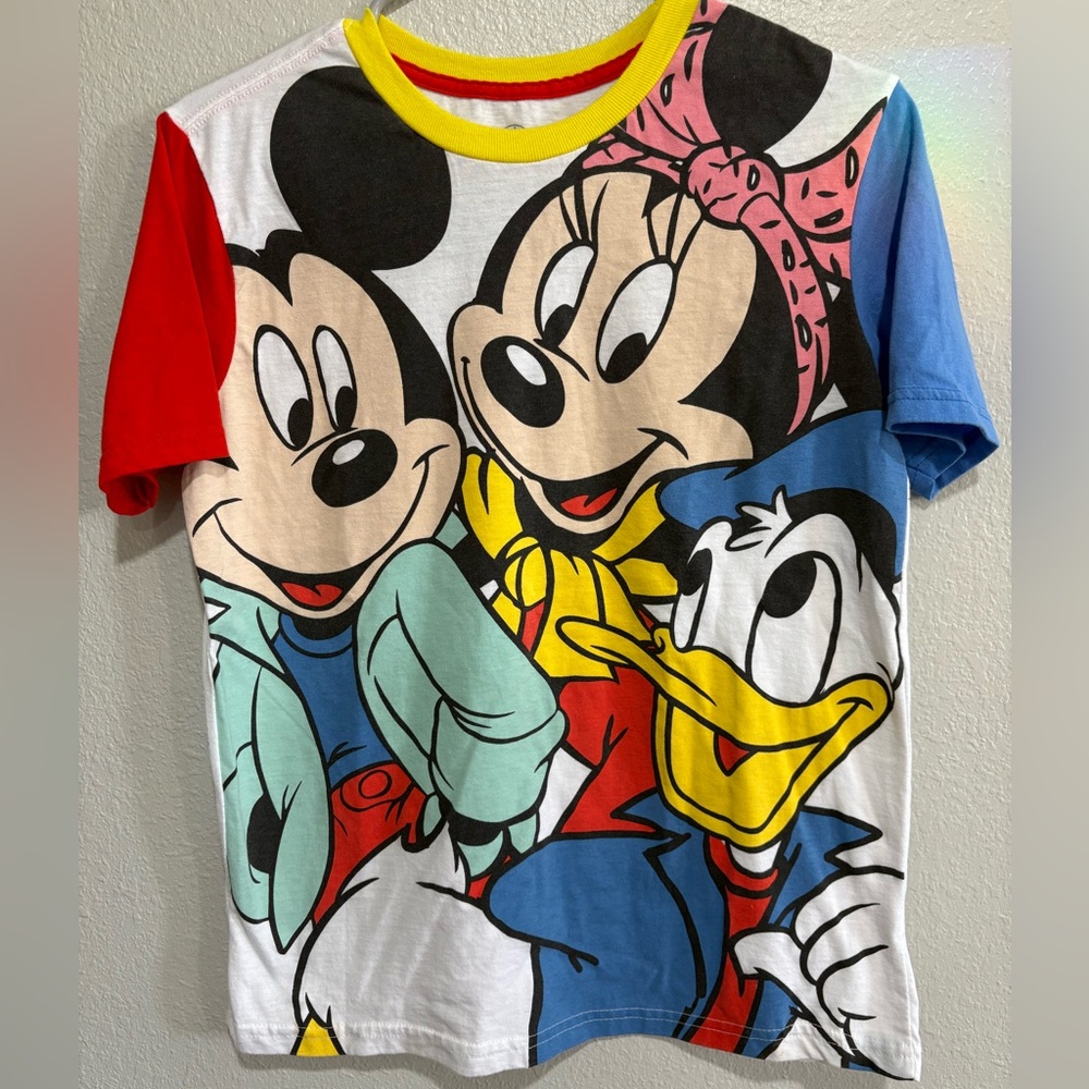 Sold Colorful Cartoon Character Tee - Red, Blue, Yellow